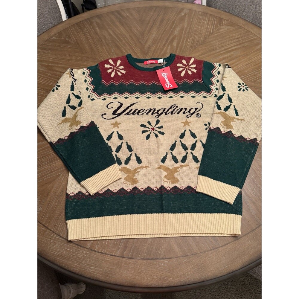 New Yuengling Lager Christmas Sweater - Men’s Large - Ugly Christmas - Shinesty